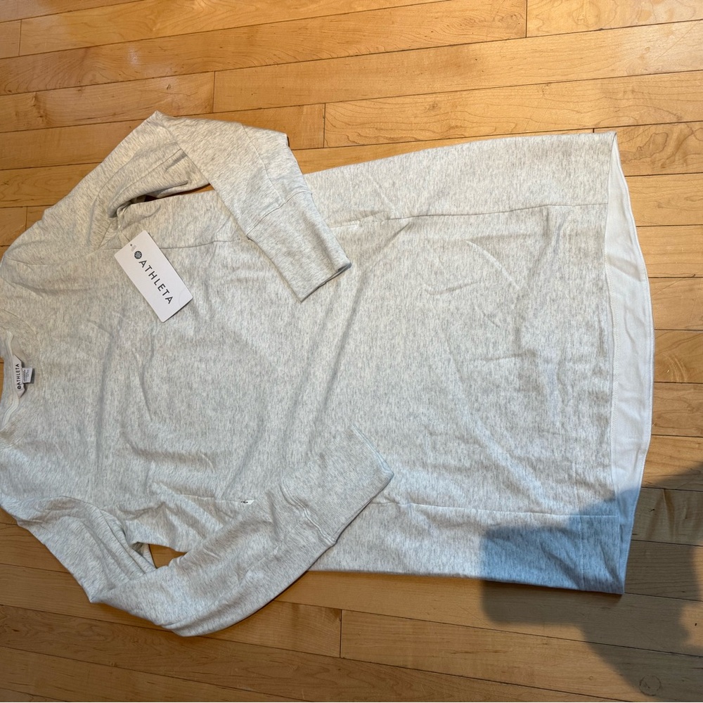 Athleta Coaster Luxe Dress - Size Medium Light Grey NWT - Picture 3 of 5